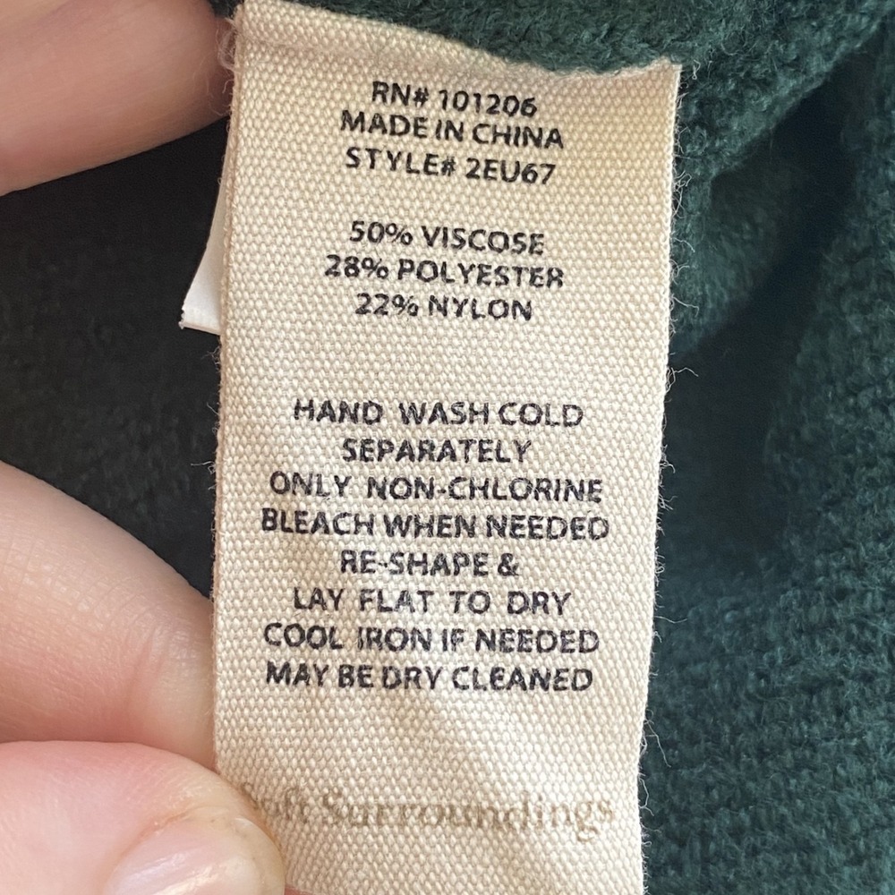 Soft Surroundings Women Priscilla Pullover Tunic Sweater Size L Cable Knit Green - Picture 7 of 10